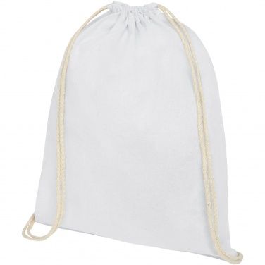 Logo trade promotional items picture of: Oregon 100 g/m² cotton drawstring bag 5L