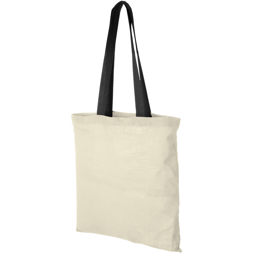 Logotrade promotional item image of: Nevada 100 g/m² cotton tote bag coloured handles 7L