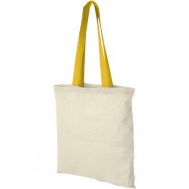 Logotrade promotional product picture of: Nevada 100 g/m² cotton tote bag coloured handles 7L