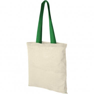 Logotrade promotional item image of: Nevada 100 g/m² cotton tote bag coloured handles 7L