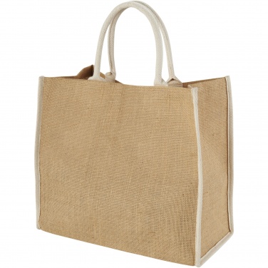 Logotrade promotional product picture of: Harry coloured edge jute tote bag 25L