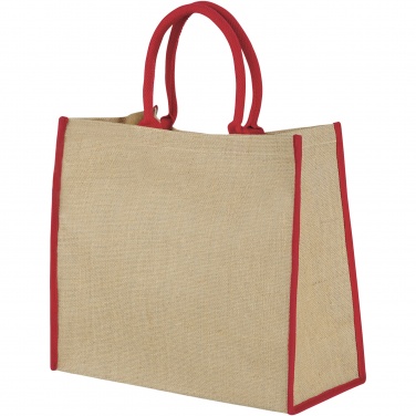 Logotrade promotional product picture of: Harry coloured edge jute tote bag 25L