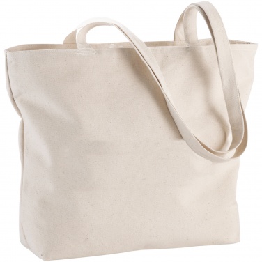 Logo trade promotional product photo of: Ningbo 320 g/m² zippered cotton tote bag 15L