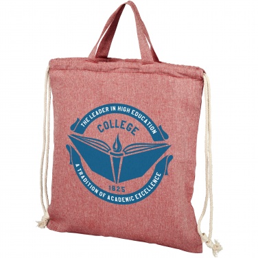 Logo trade promotional giveaways image of: Pheebs 150 g/m² recycled drawstring bag 6L