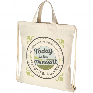 Logo trade promotional item photo of: Pheebs 210 g/m² recycled drawstring bag 6L