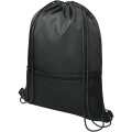 Oriole mesh drawstring bag 5L, Solid black