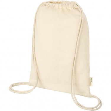 Logo trade corporate gifts image of: Orissa 100 g/m² organic cotton drawstring bag 5L