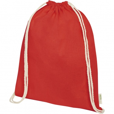 Logo trade promotional merchandise photo of: Orissa 100 g/m² organic cotton drawstring bag 5L