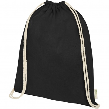 Logotrade corporate gift image of: Orissa 100 g/m² organic cotton drawstring bag 5L