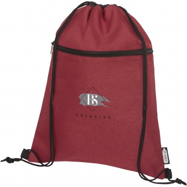 Logo trade promotional merchandise photo of: Ross RPET drawstring bag 5L