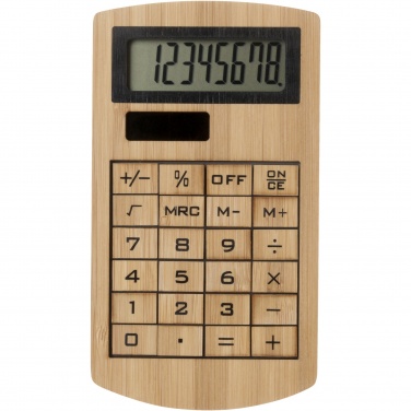 Logo trade promotional gift photo of: Eugene calculator made of bamboo