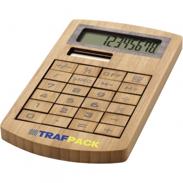 Logo trade promotional item photo of: Eugene calculator made of bamboo