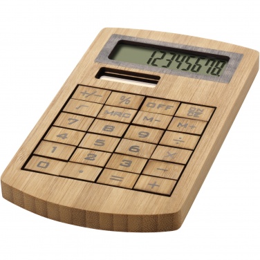 Logo trade promotional merchandise image of: Eugene calculator made of bamboo