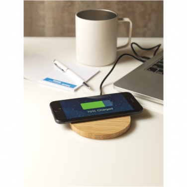 Logotrade promotional items photo of: Essence 5W bamboo wireless charging pad