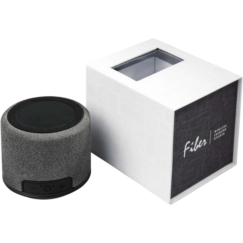 Logo trade advertising product photo of: Fiber 3W wireless charging Bluetooth® speaker