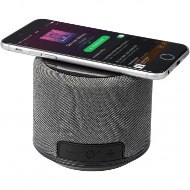 Logo trade promotional items image of: Fiber 3W wireless charging Bluetooth® speaker