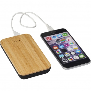 Logotrade promotional product picture of: Future 6000 mAh bamboo/fabric wireless power bank