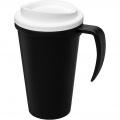 Americano® Grande 350 ml insulated mug, Solid black / White