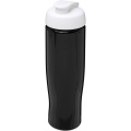 H2O Active® Tempo 700 ml flip lid sport bottle, Solid black / White