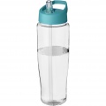 H2O Active® Tempo 700 ml spout lid sport bottle, Transparent / Aqua blue