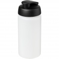 Baseline® Plus grip 500 ml flip lid sport bottle, Transparent / Solid black