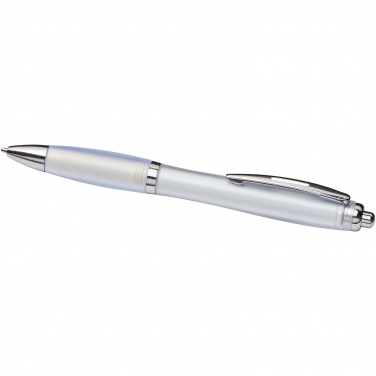 Logo trade advertising products picture of: Curvy ballpoint pen with frosted barrel and grip