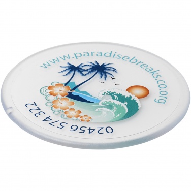 Logo trade business gifts image of: Renzo round plastic coaster