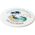 Renzo round plastic coaster, White