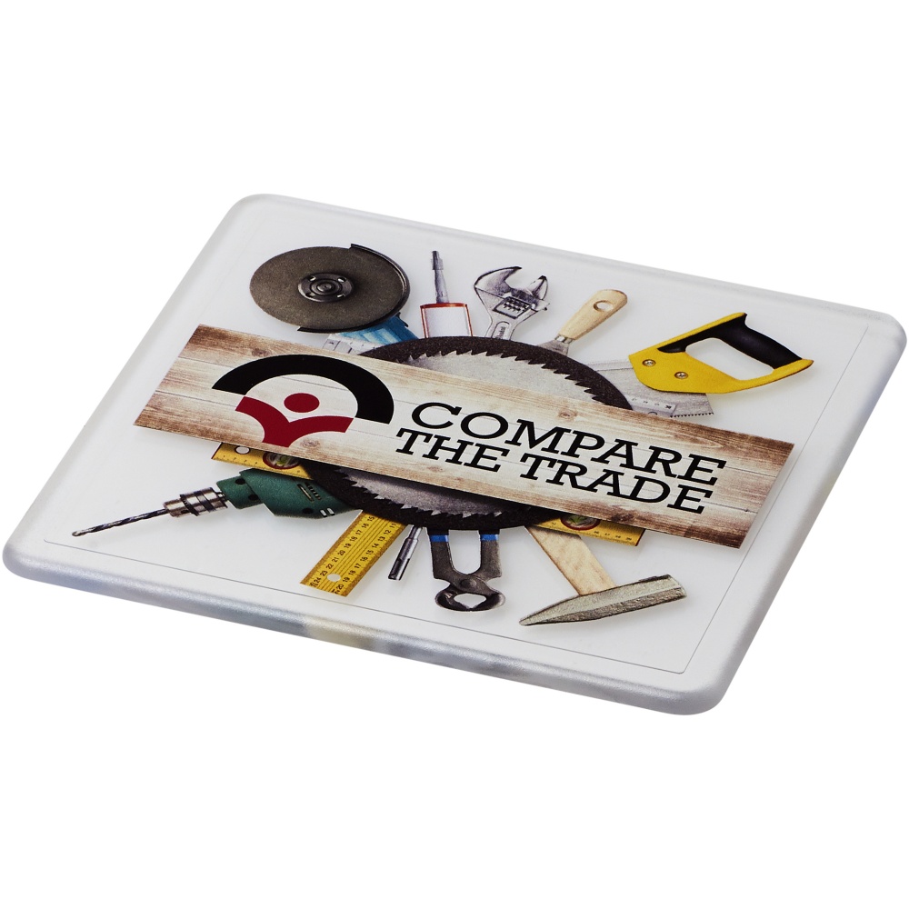 Logo trade promotional merchandise image of: Renzo square plastic coaster