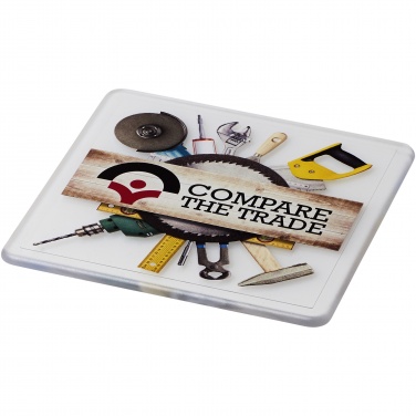 Logo trade advertising products image of: Renzo square plastic coaster