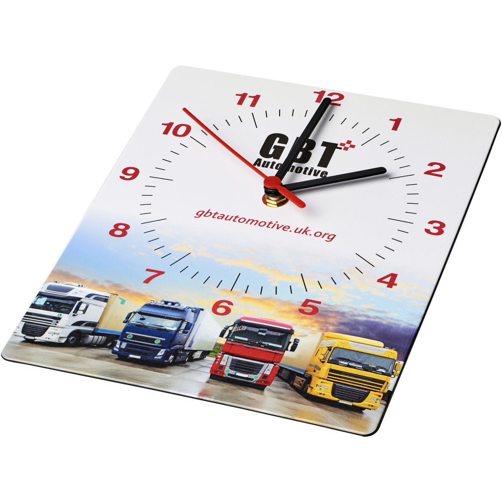 Logo trade promotional giveaways image of: Brite-Clock® rectangular wall clock