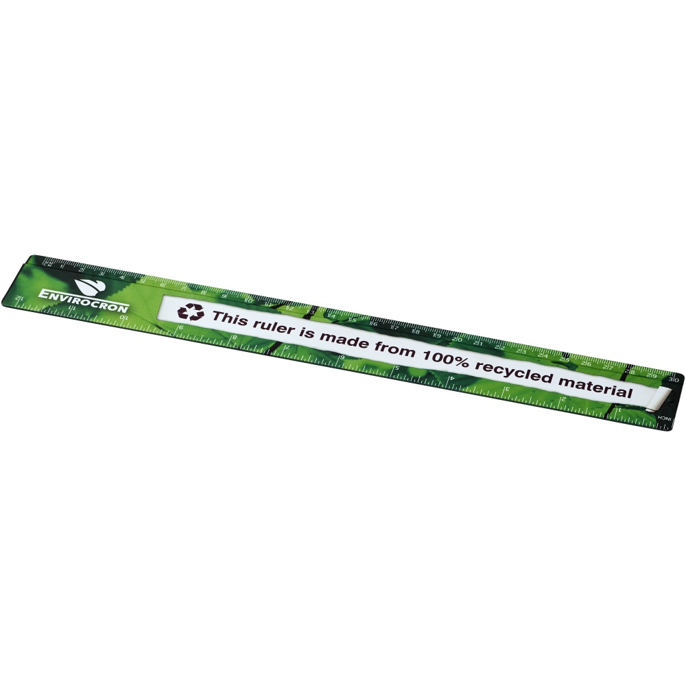 Logotrade advertising product picture of: Terran 30 cm ruler from 100% recycled plastic