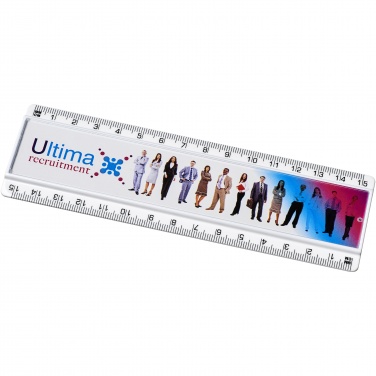 Logo trade promotional gifts image of: Ellison 15 cm plastic insert ruler