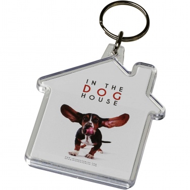 Logo trade promotional gift photo of: Combo house-shaped keychain