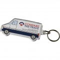 Combo van-shaped keychain, Transparent clear