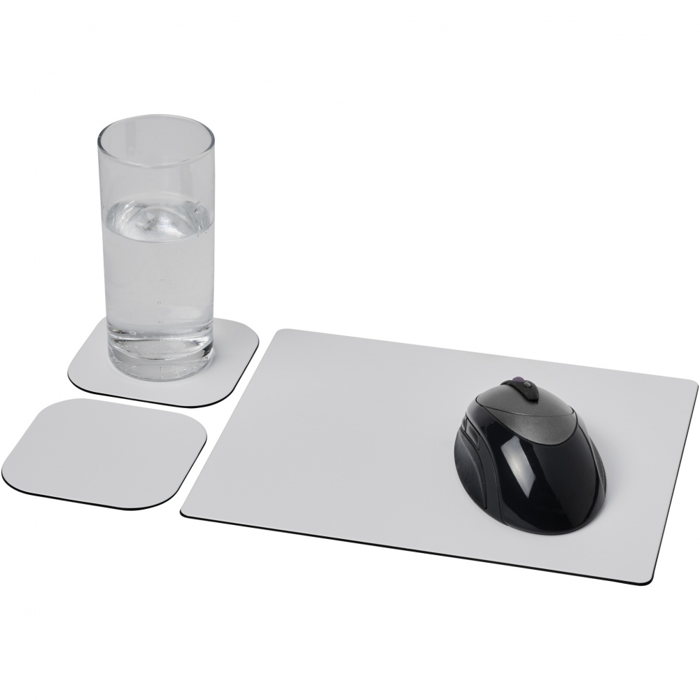 Logo trade promotional item photo of: Brite-Mat® mouse mat and coaster set combo 3