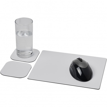 Logo trade promotional merchandise image of: Brite-Mat® mouse mat and coaster set combo 3