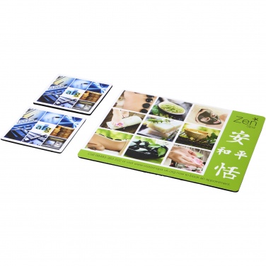 Logo trade promotional gifts picture of: Q-Mat® mouse mat and coaster set combo 3