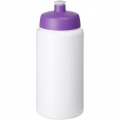 Baseline® Plus grip 500 ml sports lid sport bottle, White / Purple