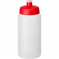 Baseline® Plus grip 500 ml sports lid sport bottle, Transparent / Red