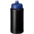 Baseline® Plus 500 ml bottle with sports lid, Solid black / Blue