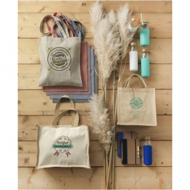 Logotrade promotional item image of: Varai 320 g/m² canvas and jute shopping tote bag 23L