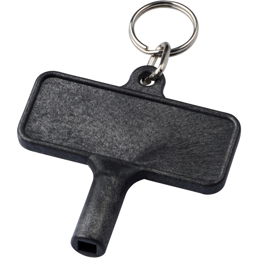 Logo trade promotional merchandise photo of: Largo plastic radiator key with keychain