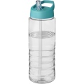 H2O Active® Treble 750 ml spout lid sport bottle, Transparent / Aqua blue