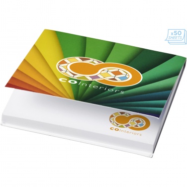 Logo trade corporate gifts image of: Sticky-Mate® soft cover squared sticky notes 75x75mm