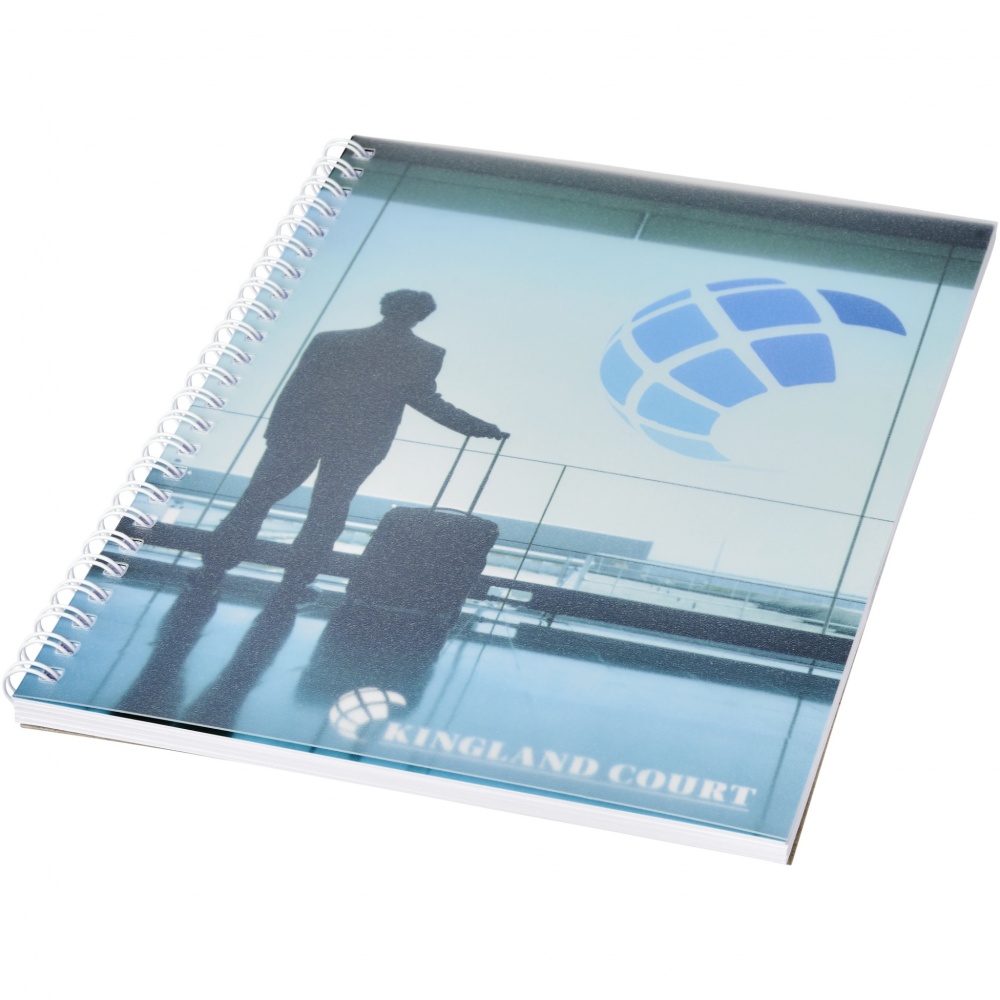 Logo trade promotional giveaways image of: Desk-Mate® wire-o A5 notebook PP cover