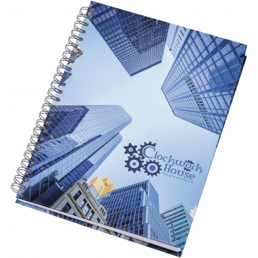 Logo trade promotional giveaways image of: Wire-o A5 notebook hard cover