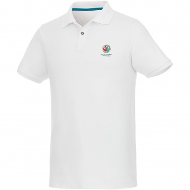 Logotrade promotional product picture of: Beryl short sleeve men's organic recycled polo