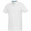 Beryl short sleeve men's organic recycled polo, White