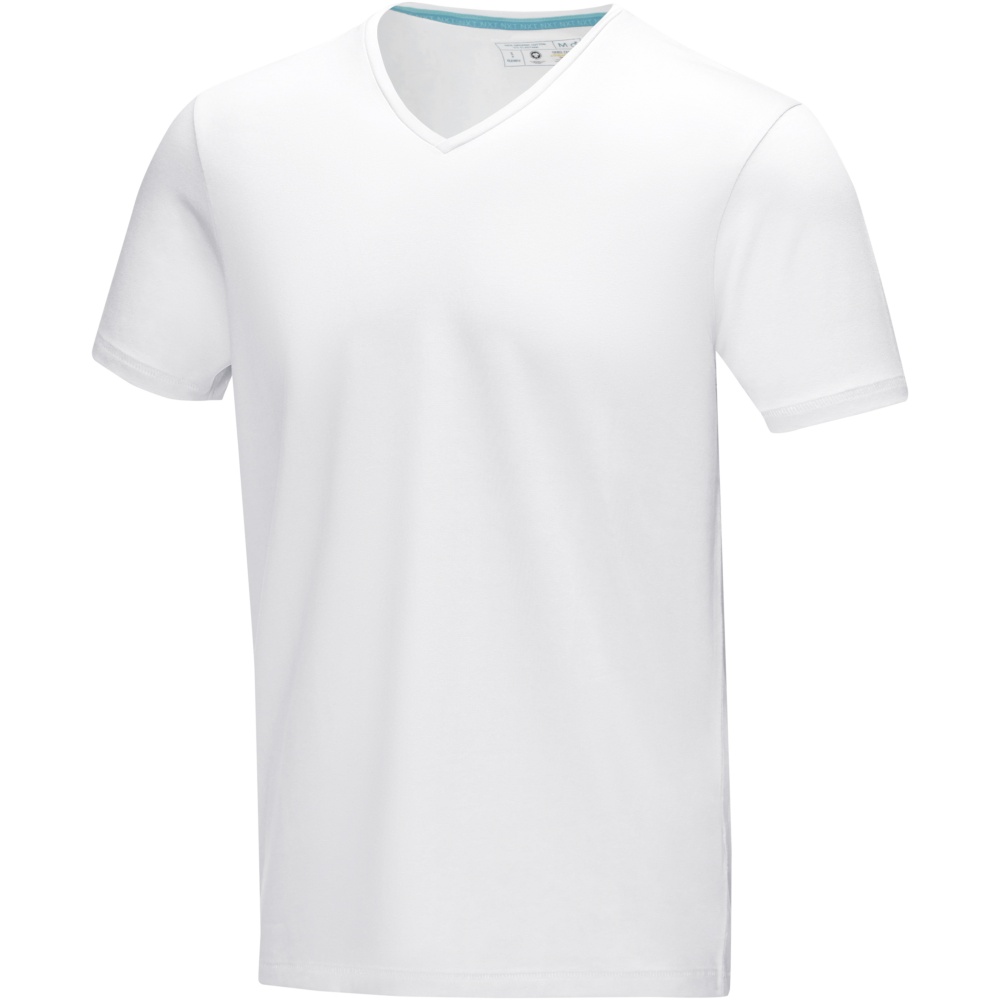 Logotrade promotional item picture of: Kawartha short sleeve men's organic V-neck t-shirt